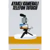 Tripod Telefon Tutucu Kumandalı Mikrofon Led Işık Vlog Video Kayıt