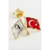 Türk Bayrağı Atatürk Yaka Rozet