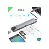 Type-c To Hdtv Multifunction Adapter 8 Port Kablo