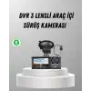 Üç Kameralı Araç Dvr Full Hd Gece Görüşlü Ve 2 İnç Ips Ekranlı