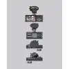 Üç Kameralı Araç DVR Full HD Gece Görüşlü ve 2 inç IPS Ekranlı