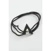 Üçgen Taşlı Lastikli Toka