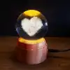 Usb&039li Kalp Tasarımlı Dönen Cam Küre