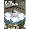 USB ve Solar Şarjlı Katlanabilir 5 Taraflı LED Lamba