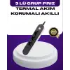USB Yuvalı Anahtarlı Üçlü Priz 2 Metre Kablolu