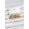 Vintage Model 316L Çelik Gold Renk Kadın Küpe