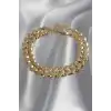 Vip Seri Gurmet Zirkon Taşlı Gold Renk Bileklik