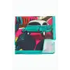 Vosvos Papağan Desenli Zr Şifon Fular 50*50 cm