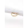 Yassı Gold Renk Ayarlanabilir Yüzük
