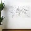 Yazılabilir Dünya Haritası Manyetik Duvar Stickerı 110 X 56 Cm
