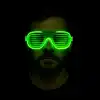 Yeşil LED Işıklı Parti Gözlüğü – Neon 3 Modlu