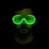 Yeşil LED Işıklı Parti Gözlüğü – Neon 3 Modlu