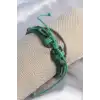 Yeşil Renk Deri İpli Erkek Bileklik