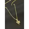 Yılan Zirkon Taşlı Kolye