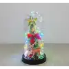 Yılbaşı Temalı Işıklı Dekoratif Cam Fanus - Model 5