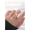 Yıldız Model Gold Renk Ayarlanabilir Yüzük