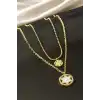 Yıldız Sedef Çelik İkili Kolye