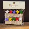 Yıldız Tasarımlı Mini Fotoğraf Mandalları