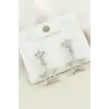 Yıldız Taşlı Metal Küpe