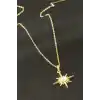 Yıldız Taşlı Uçlu Kolye