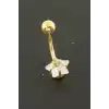 Yıldız Zirkon Taşlı Çelik Piercing 1 Adet