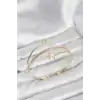 Yıldızlı Model Pirinç Gold Renk Kadın Bileklik
