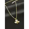 Yonca Sedef Lüks Çelik Kolye
