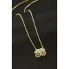 Yonca Zirkon Taşlı Kolye