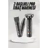 Yüksek Performanslı 3 Başlıklı Profesyonel Şarjlı Islak Ve Kuru Kullanıma Uygun
