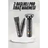 Yüksek Performanslı 3 Başlıklı Profesyonel Şarjlı Islak Ve Kuru Kullanıma Uygun