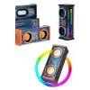 Yüksek Ses Kaliteli Kablosuz 5.0 Bluetooth Hoparlör RGB Işıklı