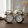 Yuvarlak Eskitme Metal Çalar Saat