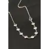 Yuvarlak Kristal Taşlı Kolye