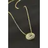 Yuvarlak Nazar Zirkon Taşlı Kolye