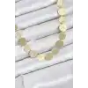 Yuvarlak Plaka Model Gold Renk Kadın Kolye