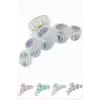 Yuvarlak Şeffaf Mandal Toka 8 cm