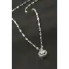 Zirkon Tek Taşlı Kolye
