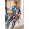 Gül Desenli Pijama Takımı Kadın Nurt5654