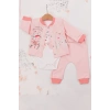 Happy Dancing Desenli 3lü Hırkalı Kız Bebek Takım