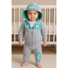 Simply Desenli Kapişonlu 3lü Erkek Bebek Takımı