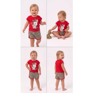 1/4 Yaş Leopar Tavşan Baskılı Çocuk Takımı