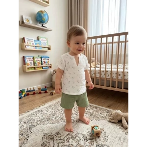 1/4 Yaş Müslin Kumaş Bebek Takımı