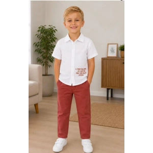 2/10 Yaş Müslin Gömlek Denim Pantolon Çocuk Takımı