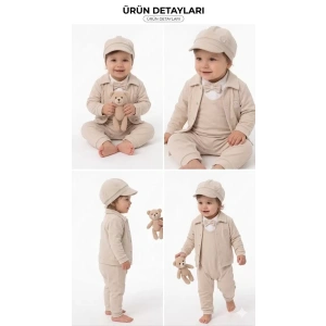 3/12 Ay Pamuk Penye 5 Parça Bebek Takımı