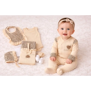 Leopar Desenli 8li Yeni Doğan Seti