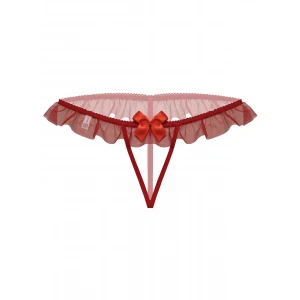 Dantelli Taşlı Büyük Beden Fantezi Bato Külot