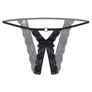 Özel Bölgesi Açık Taşlı Dantelli Fantezi Külot