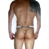 Erkek  Arkası Metalli Beyaz Tanga