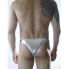 Erkek Gümüş Lame Brazillian Slip