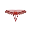 Kırmızı Dantelli Taşlı Kadın Fantezi Külot